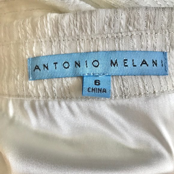 Antonio Melani 6 Metallic Button Down Dress White - Picture 13 of 15